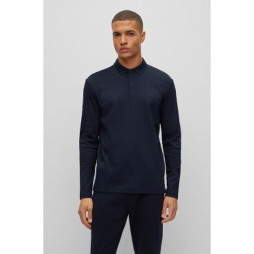 Polo interlock 50476433 (3XL), Bleu, Casuel, Sport, Coton, Manche longue - Boss - Modalova