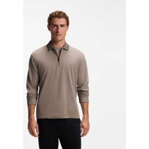 Polo Plissé à manches longues marron (S), Casuel, Coton, Manche longue - Boss - Modalova