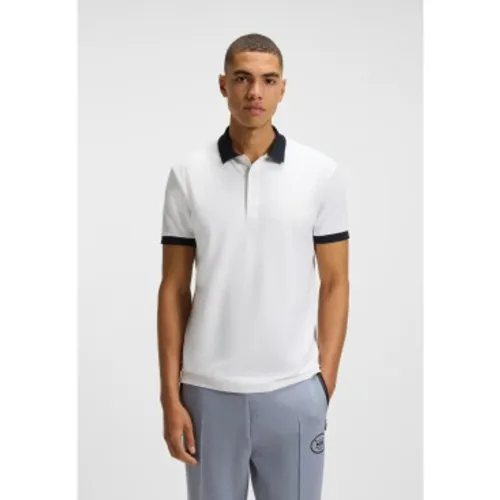 Polo absorbant en coton piqué extensible (L), Casuel, Manche courte - Boss - Modalova