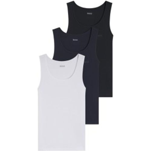 T-shirt Pack 3 coton côtelé , (S), Casuel, Sans manches / bretelles - Boss - Modalova
