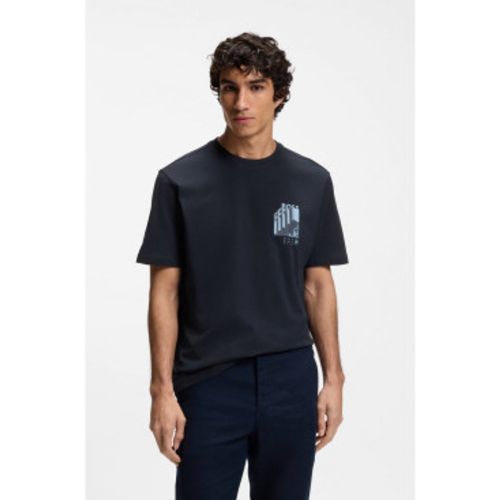 T-shirt Board (S), Casuel, Coton, Manche courte, Marine - Boss - Modalova