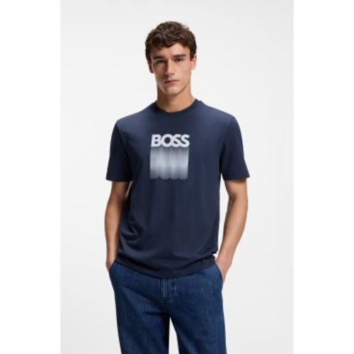 T-shirt Insignia (L), Casuel, Coton, Manche courte, Marine - Boss - Modalova