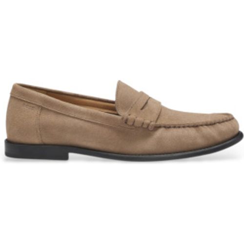 Mocassins en daim avec logo gravé et antifaz... (40), Cuir, Plat, Aucun, Casuel - Boss - Modalova
