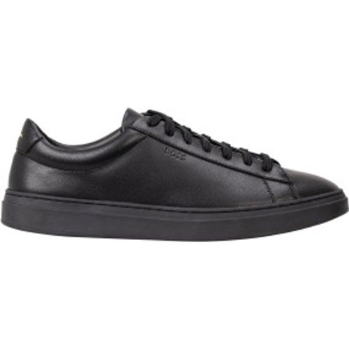 Kieran Leather Sneakers (45), Cuir, Noir, Plat, Lacets, Casuel - Boss - Modalova
