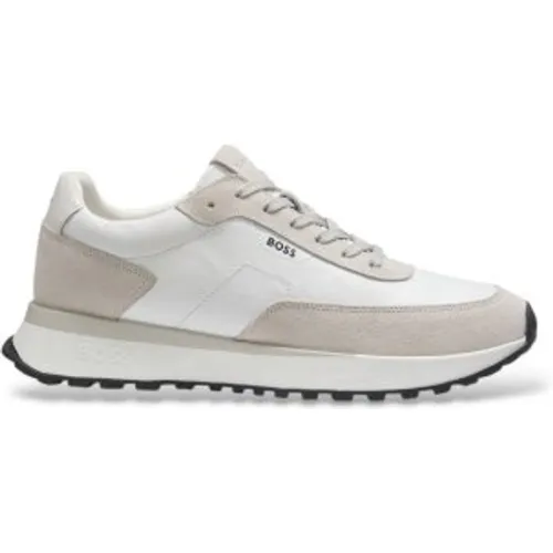 Baskets en cuir Jonah Runn , (42), Plat, Lacets, Casuel - Boss - Modalova