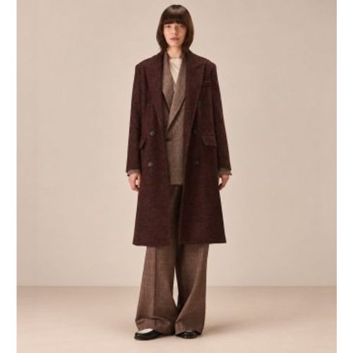 FD4243 Manteau croisé en chevrons (40), Casuel, Grenat, Laine, Classique - Circolo 1901 - Modalova