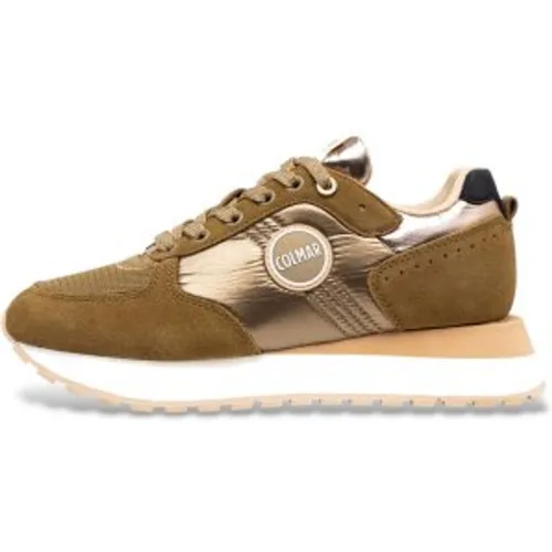 TRAVIS-A Baskets en daim Travis Authentic (37), Cuir, Marron, 3 à 5 cm, Lacets, Casuel, Vert - Colmar - Modalova