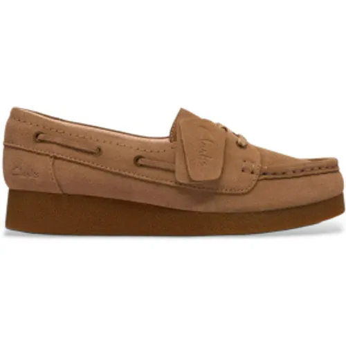 Polden Moc moc en daim marron (39), Plat, Cuir, Lacets, Casuel - Clarks - Modalova