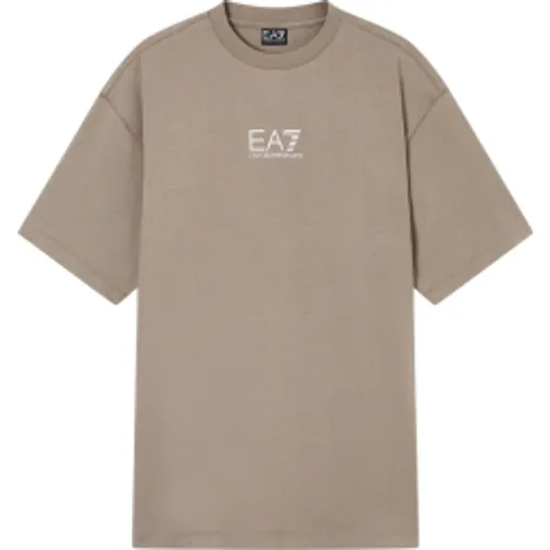X000445_AF16720 T-shirt Graphique marron (L), Casuel, Coton, Manche courte - EA7 - Modalova