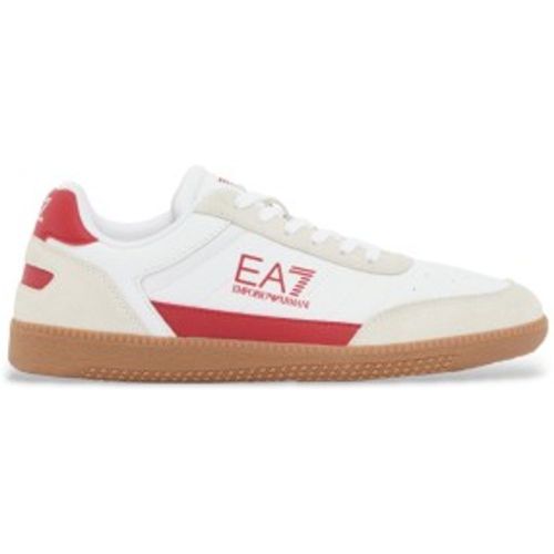 Unisex. 7X000406_AF19827 Heritage Leather Sneakers Mz595 , (44), Cuir, Blanc, Tissu, Plat, 1 à 3 cm, Lacets, Casuel - EA7 - Modalova