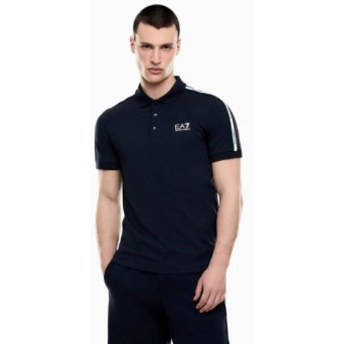 M001862_AF12503 Polo en punto de algodón Italian Spirit (L), Noir, Casuel, Coton, Manche courte - EA7 - Modalova