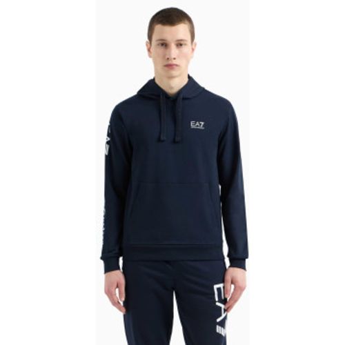 M000569_AF13512 Sweat à capuche en coton avec logo Series hoodie (3XL), Casuel, Sport, Multisport, Marine - EA7 - Modalova