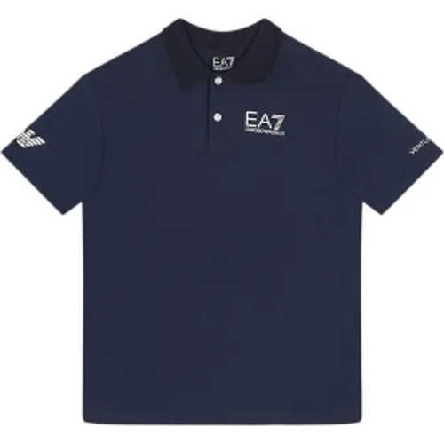 Pour garçon. 8NBF23_BJEMZ Polo Tennis Pro Boy en tissu technique VENTUS7 (4Años= 106cm), Casuel, Polyamide, Manche courte, mode e - EA7 - Modalova