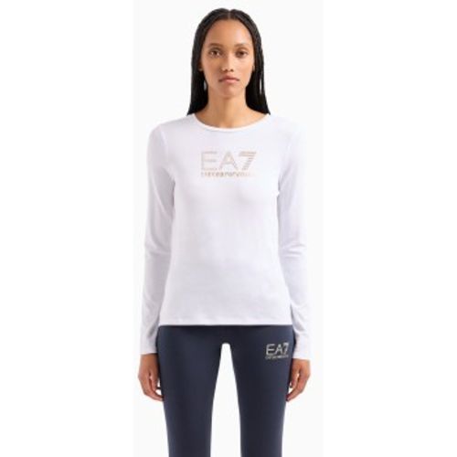 NTT51_TJDQZ T-shirt Evolution à manches longues en coton et modal stretch (L), Casuel, Manche longue - EA7 - Modalova