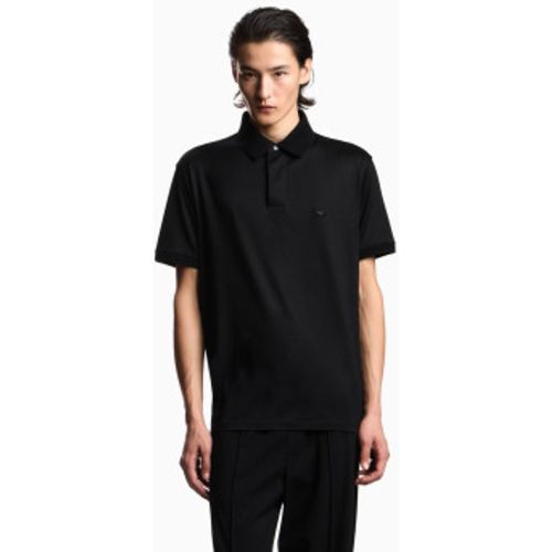 EM004588_AF10017 Polo avec micro aigle bouffant (L), Casuel, Manche courte, Lyocell - Emporio Armani - Modalova