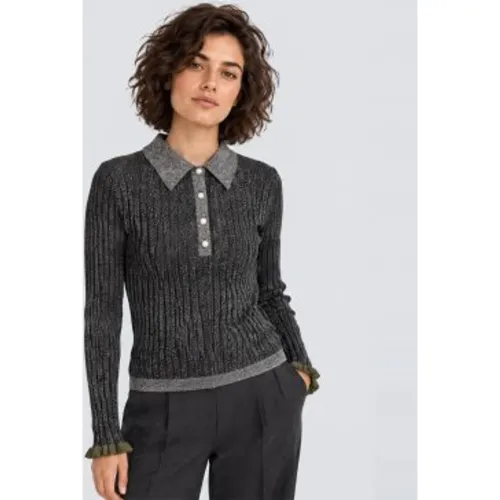 KARAN Pull ajusté Karan gris (XS), Casuel, Viscose, Manche longue - Essentiel Antwerp - Modalova