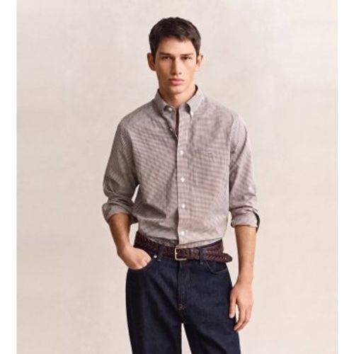 Chemise classique à carreaux Vichy (S), Casuel, Coton, Manche longue - Gant - Modalova