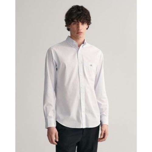 Banker Stripe regular fit poplin shirt (4XL), Bleu, Casuel, Coton, Manche longue - Gant - Modalova
