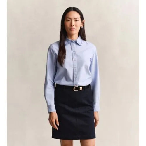 Chemise Oxford à volants ciel (36), Casuel, Coton, Classique, Manche longue - Gant - Modalova