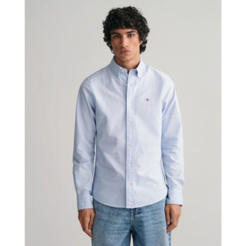 Slim Fit Oxford Shirt (M), Bleu, Casuel, Coton, Classique, Manche longue - Gant - Modalova