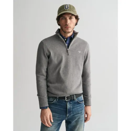 Pull classique en coton avec demi-fermeture éclair (XXL), Casuel - Gant - Modalova