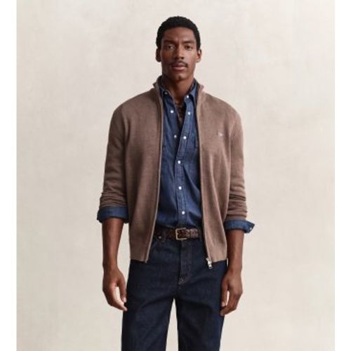Cardigan en coton avec fermeture éclair (S), Casuel - Gant - Modalova