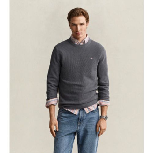 Pull en coton à col rond Textured (S), Casuel, Le coton biologique - Gant - Modalova