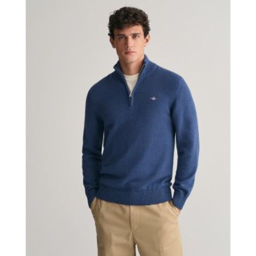 Pull demi-zip Casual (L), Casuel, Coton, Manche longue, Marine - Gant - Modalova