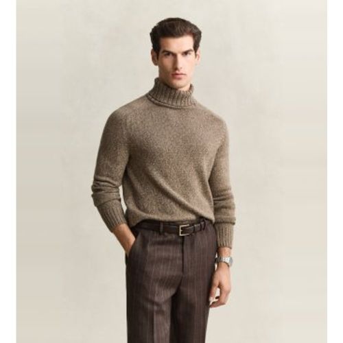 Pull col roulé en mélange de laine chinée (S), Casuel, Manche longue - Gant - Modalova