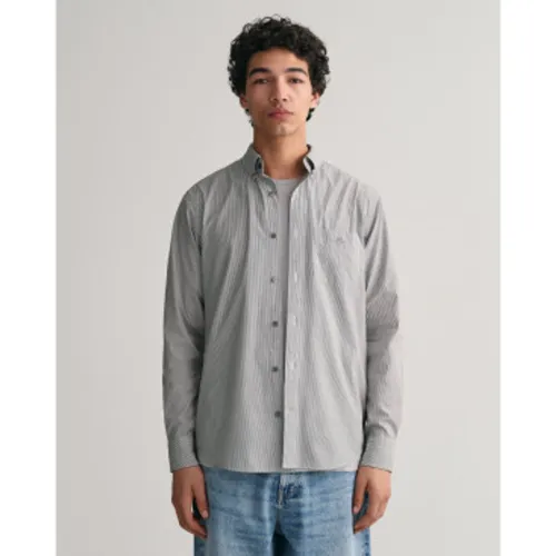 Chemise en popeline coupe régulière Banker Stripe (L), Casuel, Coton, Manche longue - Gant - Modalova