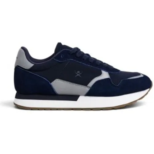 HMS200125 Baskets en daim Vector Device (41), Plat, Cuir, Lacets, Casuel - Hackett London - Modalova