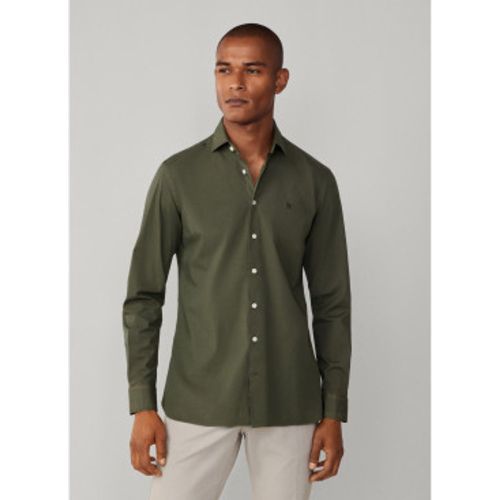 HM3010540 Chemise en popeline stretch, coupe ajustée, (M), Casuel, Fête, Coton, Classique, Manche longue - Hackett London - Modalova