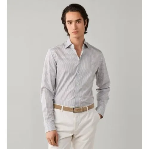 HM3010832 Chemise rayures tricolores coupe classique (S), Casuel, Coton, Manche longue - Hackett London - Modalova