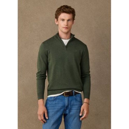 HM7000117 Sweat zippé Essential Cotton olive (XS), Casuel, Coton, Classique - Hackett London - Modalova