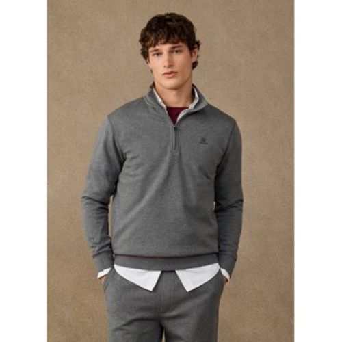 HM5800195 sweat en coton avec fermeture éclair et logo (M), Casuel - Hackett London - Modalova