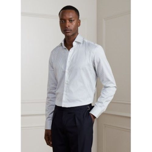 HM3010784 chemise sergé rayures coupe ajustée (L), Casuel, Coton, Classique, Manche longue - Hackett London - Modalova