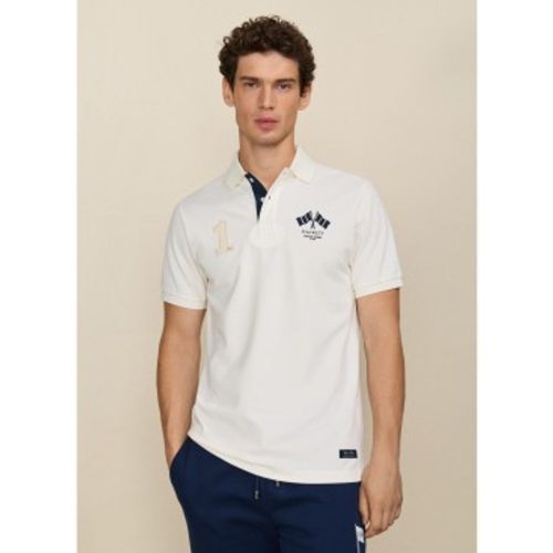 HM5600229 Polo Flag cassé (L), Casuel, Coton, Manche courte - Hackett London - Modalova