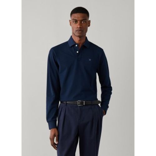 HM5500048 Polo Slim Fit Logo à manches longues (S), Casuel, Coton, Classique, Manche longue - Hackett London - Modalova
