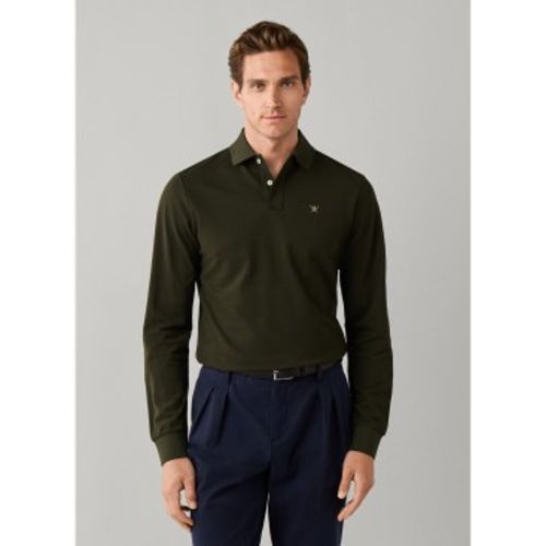 HM5500048 Polo Slim Fit Logo manches longues (S), Casuel, Coton, Classique, Manche longue - Hackett London - Modalova