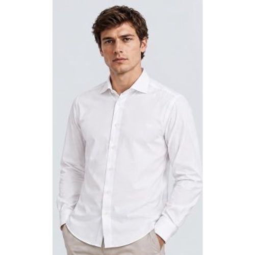CNR001012523I Chemise Popeline Stretch Tin (L), Casuel, Coton, Classique, Manche longue - Harmont & Blaine - Modalova