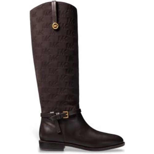 F6BVFB5S Botte d'équitation Beverly en daim matelassé et fourrure (37), Cuir, Plat, Aucun, Casuel - Michael Kors - Modalova