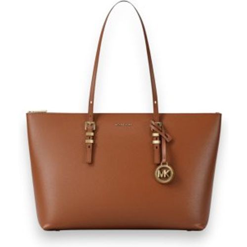 T6GQNT7L Grand sac tote Quinn en cuir grainé marron (OSFA), Beige, Casuel - Michael Kors - Modalova