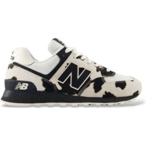 W574V2_LI Chaussures en cuir 574 imprimé blanc, (37), Plat, Lacets, Casuel, Imprimé animal - New Balance - Modalova