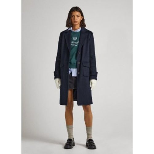 PL402278 Manteau long Nica (L), Casuel, Laine, Manche longue, Marine - Pepe Jeans - Modalova