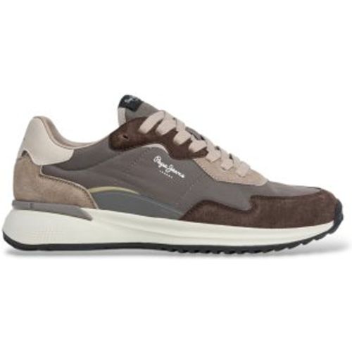 PMS600038 Baskets en cuir Bampton City marron (40), Plat, Lacets, Casuel - Pepe Jeans - Modalova