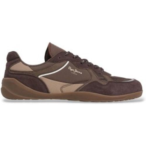PMS300034 Baskets Savile Racer marron (40), Plat, Cuir, Lacets, Casuel - Pepe Jeans - Modalova
