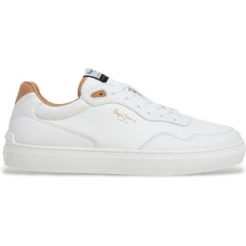 PMS000038 Camden Main Leather Sneakers (40), Cuir, Blanc, Plat, Lacets, Casuel - Pepe Jeans - Modalova