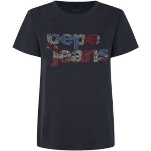 PL505970 T-shirt Fernandine (XS), Casuel, Manche courte, Le coton biologique, Durable, Marine - Pepe Jeans - Modalova