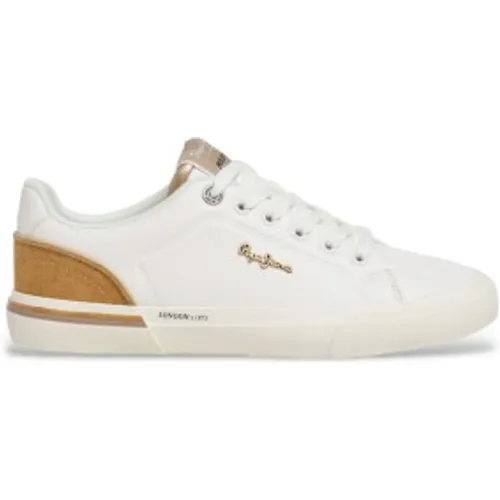 PLS300009 Trainers Kenton Campus off- (40), Blanc, Plat, Lacets, Casuel - Pepe Jeans - Modalova