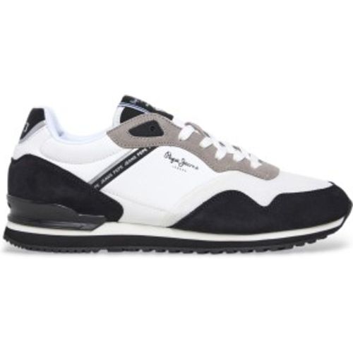 PMS40035 London life chaussures en cuir blanc, (42), Plat, Lacets, Casuel - Pepe Jeans - Modalova